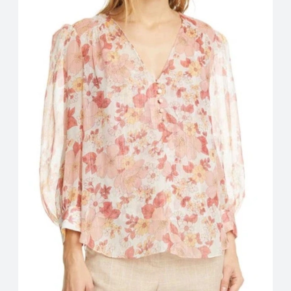 Veronica Beard Floral Milan Blouse
